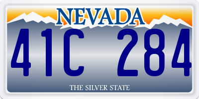 NV license plate 41C284