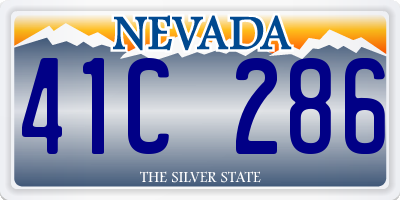 NV license plate 41C286