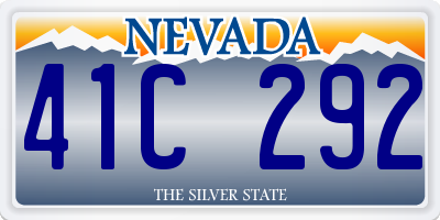 NV license plate 41C292