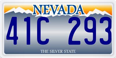 NV license plate 41C293