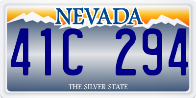 NV license plate 41C294