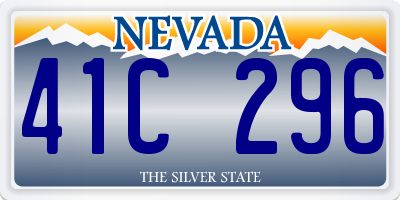 NV license plate 41C296