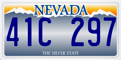 NV license plate 41C297