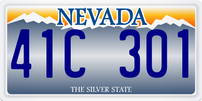 NV license plate 41C301