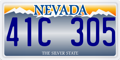 NV license plate 41C305