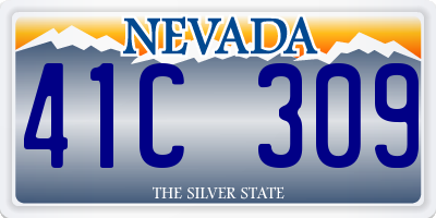 NV license plate 41C309