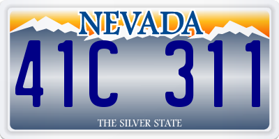 NV license plate 41C311