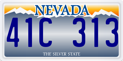 NV license plate 41C313