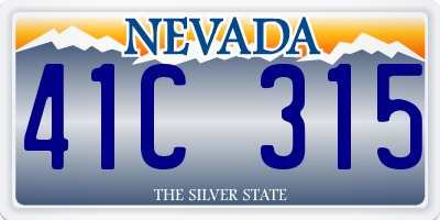 NV license plate 41C315