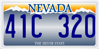 NV license plate 41C320