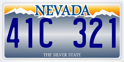 NV license plate 41C321