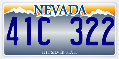 NV license plate 41C322