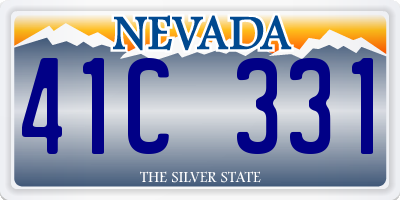 NV license plate 41C331