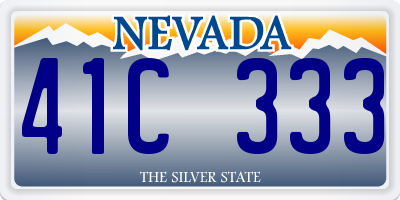 NV license plate 41C333