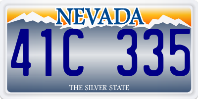 NV license plate 41C335