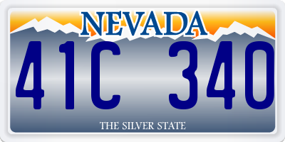 NV license plate 41C340