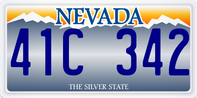 NV license plate 41C342