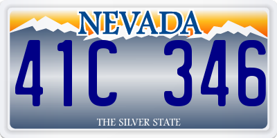 NV license plate 41C346