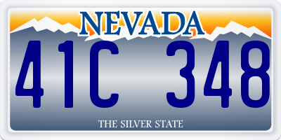 NV license plate 41C348