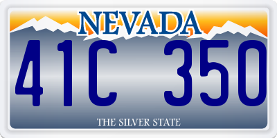 NV license plate 41C350