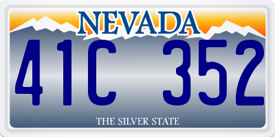 NV license plate 41C352
