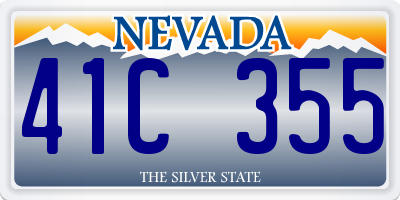 NV license plate 41C355