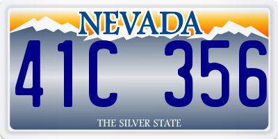 NV license plate 41C356