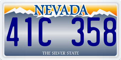 NV license plate 41C358