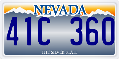 NV license plate 41C360