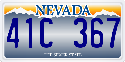 NV license plate 41C367