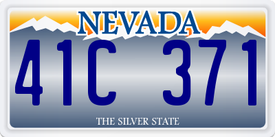 NV license plate 41C371