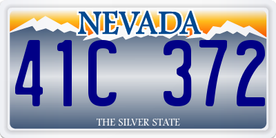 NV license plate 41C372