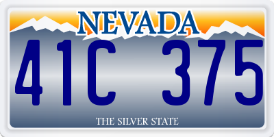 NV license plate 41C375