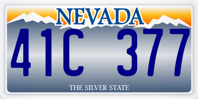 NV license plate 41C377