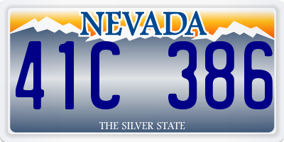 NV license plate 41C386