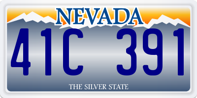NV license plate 41C391