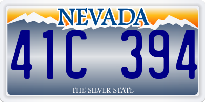 NV license plate 41C394