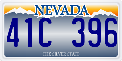 NV license plate 41C396