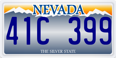 NV license plate 41C399