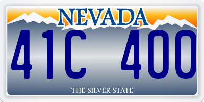 NV license plate 41C400