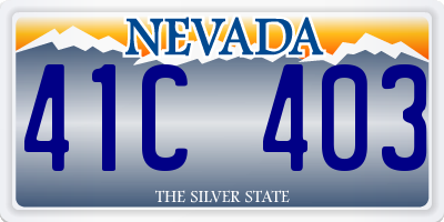 NV license plate 41C403