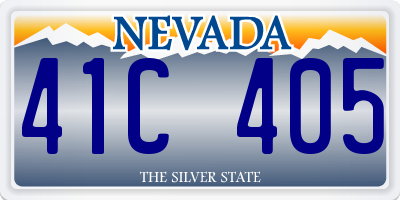 NV license plate 41C405