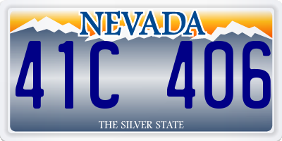 NV license plate 41C406