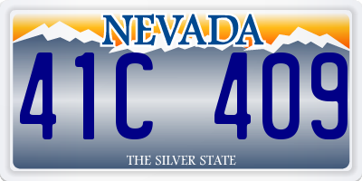 NV license plate 41C409