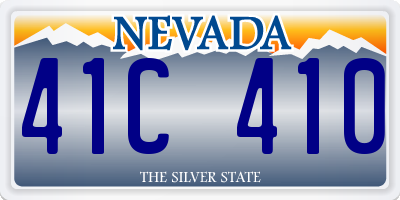 NV license plate 41C410