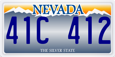 NV license plate 41C412