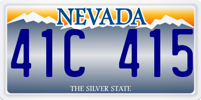 NV license plate 41C415