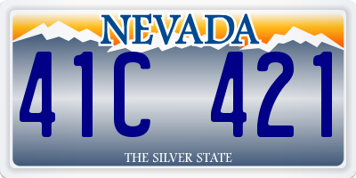 NV license plate 41C421