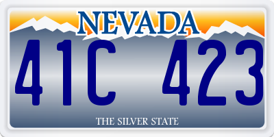 NV license plate 41C423