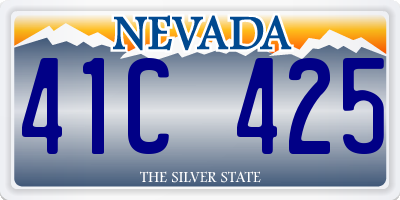 NV license plate 41C425